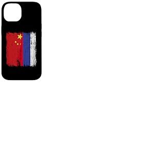 Maillot chinois russe demi-drapeau chinois Coque pour iPhone 14