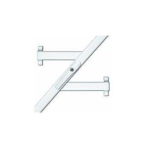 ABUS Verrou Suppl&eacute;mentaire pour Fen&ecirc;tre FOS550 AL0125 - Barre de S&eacute;curit&eacute; Fen&ecirc;tre avec Cylindre Poussoir, &agrave; Verrouillage Identique - Niveau de S&eacute;curit&eacute; 10 - 31793 - Blanc