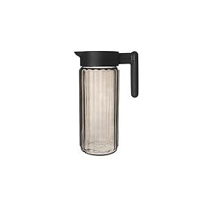 Orion group - Carafe à eau de 1,5 l - Carafe à eau - Carafe en verre avec couvercle et poignée - Carafes - Verseuse en verre avec poignée - Carafe à eau - Théière en verre - EMBO