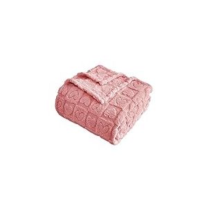 FY FIBER HOUSE Couverture douce et chaude en flanelle avec motif à carreaux en forme de cœur, pour amoureux, maman, père, couverture pelucheuse lavable et légère pour canapé, sofa, lit, bureau, toutes