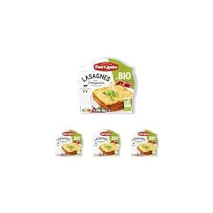 Paul & Louise Lasagne Bolognaise Bio 285g - Prêt en 2 min - 100 % viande origine France - 100% BIO (Lot de 4)