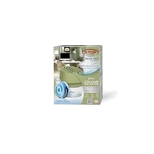 Pattex AERO 360&deg; Compact D&eacute;shumidificateur Green Colour Collection, 1 appareil avec 1 recharge, d&eacute;shumidificateur pour une circulation efficace de l'air, d&eacute;shumidificateur r&eacute;duit l'humidit&eacute; de l'air