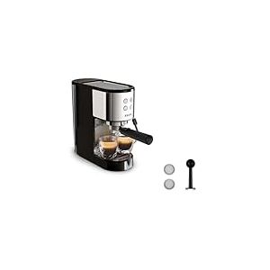 Krups Machine expresso manuelle, design compact, espresso et cappuccino, 15bars, buse vapeur, Virtuoso Essential, XP441810