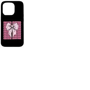 Ruban rose coyote chasseur coyote, coquette Coque pour iPhone 15 Pro