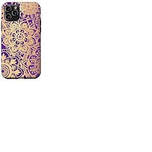 &Eacute;l&eacute;gant Motif Mandala Violet boh&egrave;me Chic Coque pour iPhone 11 Pro
