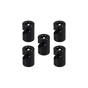 creative cables Lot de 5 pièces - Kit de décentralisation, crochet en 'V' au mur ou au plafond pour câble électrique textile - Noir