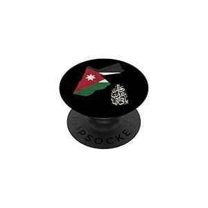 Drapeau de la Jordanie, royaume jordanien, drapeau jordanien. PopSockets PopGrip Adhésif
