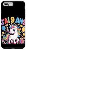 Enfant Licorne Enfant 9ans Anniversaire Garcon Fille Licorne Coque pour iPhone 7 Plus/8 Plus
