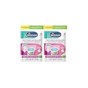 Dr. Beckmann Feuilles Magiques&reg; - Nettoyant en Feuilles Sols & Multi-usages - Fra&icirc;cheur Printani&egrave;re x20 (Lot de 2)