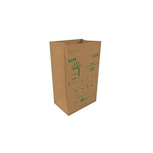 alfapac - Sacs Déchets Verts en Papier Kraft -Sacs Compostables - Fond Plat - Papier Recyclé - Certifiés OK Compost Industriel - 4 x 100L