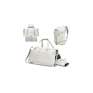AiQInu 35L Sac de Sport Femme, 3-en-1 Sac Sport Homme, Imperm&eacute;able Compartiments Multiples, Sacs de Voyage avec Compartiments Chaussures et Humide, Polyvalent pour Gym, Voyage, Week-End
