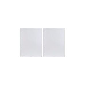 Hama Pages Int&eacute;rieures Album Photo Scrapbooking (Recharge de Pages Photo Cartonn&eacute;es avec Papier Cristal de Protection, 250g/m2, 23.3 x 31 cm, Perfor&eacute;es, 25 feuilles) Blanc (Lot de 2)