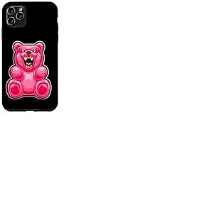 Costume Amusant d'ours en g&eacute;latine Rose Coque pour iPhone 11 Pro Max