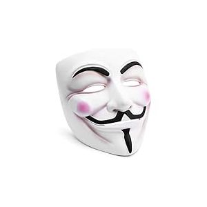 PARENCE.- Masque Anonymous V pour Vendetta – Masque Guy Fawkes 20 x 18, Blanc (Lot de 2)