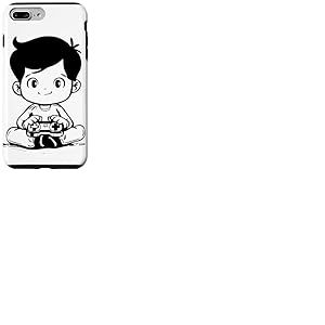 Jeux d'enfants Esquisse Jeux vidéo pour enfants Coque pour iPhone 7 Plus/8 Plus