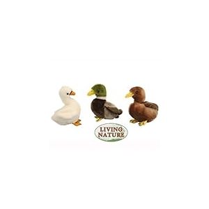 Living Nature Jouet en Peluche Petits Oiseaux Sauvages en Peluche, Canard, Cygne, à l’unité (16 cm)