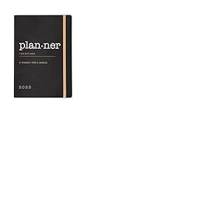 Letts of London Eco Writers Agenda semainier 2025 avec mots Noir Format A5