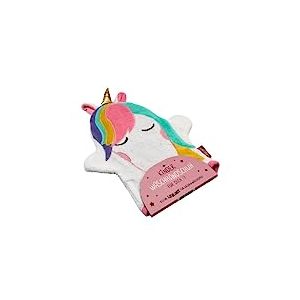 Dekohelden24 Gant de Toilette pour Enfant avec dragonne, Motif Licorne, 100% Coton, Dimensions (H x l) : env. 27 x 17 cm