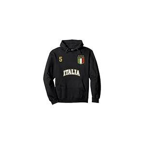 &Eacute;quipe Football Italia Sports Nombre 5 Drapeau Italien Sweat &agrave; Capuche