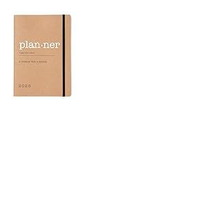 Letts of London Eco Writers Agenda semainier 2025 avec mots Format A5 – Kraft