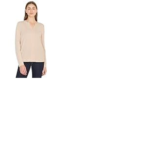 Cecil T-Shirt pour Femme au Look Tunique, Beige nacr&eacute;, XS