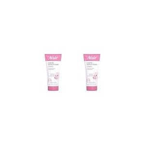 NAIR - Cr&egrave;me D&eacute;pilatoire Corps sp&eacute;cial Peaux S&egrave;ches & Sensibles, aux Extraits de Fleur de Cerisier & d'Huile de Riz, Formule Hydratante, Tube de 200ml et spatule (Lot de 2)