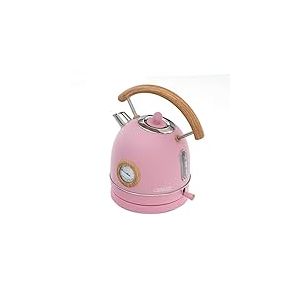 Caprizze Bouilloire Nara 2200 W en Acier Inoxydable avec Thermomètre Intégré Capacité 1,8 L Rose Mat et Effet Bois
