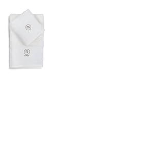 zer0bed Zodiac Set de Serviettes de Bain Signes du Zodiaque, Lot de 2, Serviette de Visage, Serviette invit&eacute;-Bidet, 100% Coton, Couleur Unie avec Broderie, Vierge