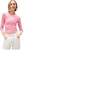Tommy Jeans T-Shirt Manches Longues Femme Slim Fit Essential en Coton, Rose (Mystic Pink), XS