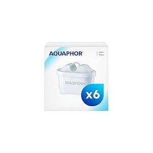 AQUAPHOR Maxfor+ Pack 5+1 Lot de 6 cartouches filtrantes contre le calcaire, le chlore et autres substances pour Aquaphor Onyx, Amethyst, Jasper, Time & tous les modèles Brita Maxtra+ et Maxtra