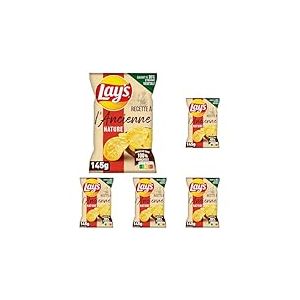Lay's Chips à L'Ancienne Nature 145 g (Lot de 5)