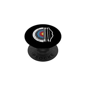 Cible de tir à l'arc Bowman Flèche Chasse Archer Vintage Tir à l'arc PopSockets PopGrip Adhésif
