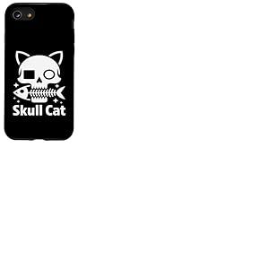 Arts graphiques Chat Pirates Halloween Tête de mort effrayante et os croisés Coque pour iPhone SE (2020) / 7 / 8