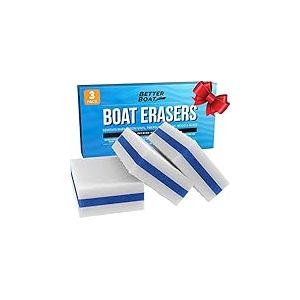 Gommes de qualit&eacute; sup&eacute;rieure pour bateaux | Accessoires de navigation magiques pour nettoyer les marques de pont noires et plus encore, 3 Pack