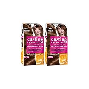 L&rsquo;OR&Eacute;AL PARIS - Coloration Cheveux Semi-Permanente Ton sur Ton - Couleur Soin Gloss - Sans Ammoniaque - Casting Cr&egrave;me Gloss - Nuance : Caramel Tendre (603) (Lot de 2)