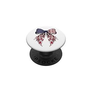 Violoncelle violoncelliste 4 juillet Coquette patriotique PopSockets PopGrip Adhésif