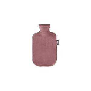 Fashy Bouillotte 2,0 l avec housse en peluche, rose