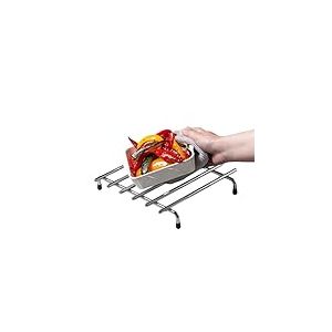 Kilo Dessous de Plat épais chromé avec Pieds de Protection en Caoutchouc (24 x 20 cm), Taille S