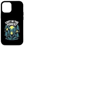 Lost in The Forest Woods Randonnée Animaux Randonnée Hibou Coque pour iPhone 12/12 Pro