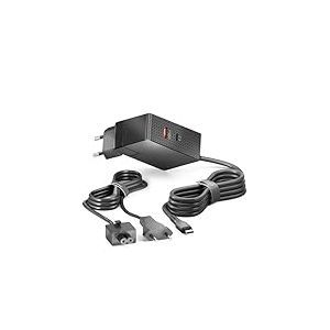 Vuelogic Adaptateur Secteur USB-C 100W, Technologie GaN, Chargeur Rapide PD, Adaptateur multiport, Chargeur pour Ordinateur Portable et appareils Mobiles, Noir