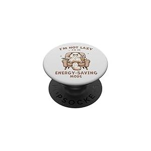 Fluffy Cat, I'm Not Lazy, Mode économie d'engagement, Bubble Boba Tea PopSockets PopGrip Adhésif