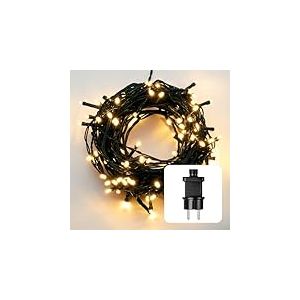 Hellum chaîne de lumière 120 LED blanc chaud extérieur extérieur 11,9 m longueur de la lumière 10 m ligne d'alimentation Trafo Deco éclairage Jardin Party <59 lm 561234