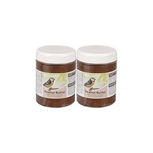 Flamingo Nourriture pour Oiseaux Sauvages &ndash; qualit&eacute; Premium &ndash; Beurre de cacahu&egrave;te pour Oiseaux &ndash; sans sel &ndash; 330g (Lot de 2)