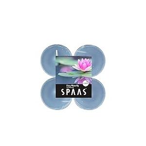 Spaas Maxi Bougies Chauffe-Plat parfumées en Cire de Paraffine, gobelet Aluminium Gris Bleu D 58 mm x H 24 mm