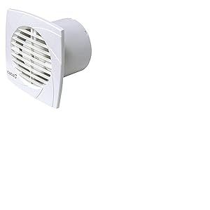 Cata Modèle B12 série Timer | Minuterie électronique entre 3 et 15 min | Extracteur d'air pour salle de bain | Blanc | Classe B, 20 W, 43 décibels, plastique, B 12 PLUS T