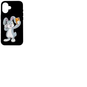 Lapin Oreilles Tombantes Selfie Téléphone Coque pour iPhone 16