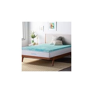 Linenspa Surmatelas en Mousse à mémoire de Forme à mémoire de Forme Convoluted Gel - Promotes Airflow - Relieves Points de Pression - King Size