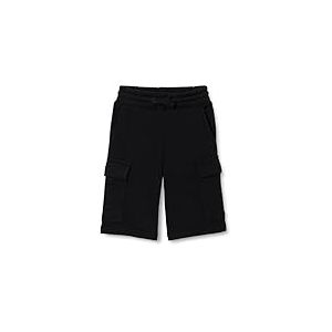 Amazon Essentials Short cargo en tissu éponge Garçon, Noir, 6-7 ans