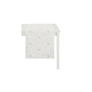 APELT 3009 48 x 140 Chemin de 50, Polyester, crème/Or, 48 x 140 x 0,2 cm