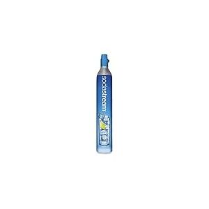 SodaStream Bouteille de gaz de rechange de 60 litres pour machine à eau gazeuse, bouteille de CO2 pour la production d'eau gazeuse gazeuse à la maison, (à visser, gaz bleu)